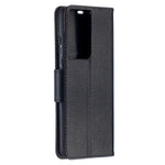 Litchi Skin Plånboksfodral i Läder till Samsung Galaxy S21 Ultra 5G