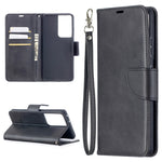 Solid Color PU Leather Phone Case for Samsung Galaxy S21 Ultra 5G
