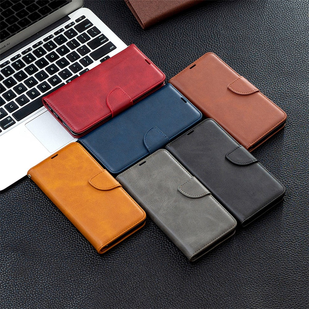 Solid Color PU Leather Phone Case for Samsung Galaxy S21 Ultra 5G