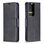 Solid Color PU Leather Phone Case for Samsung Galaxy S21 Ultra 5G