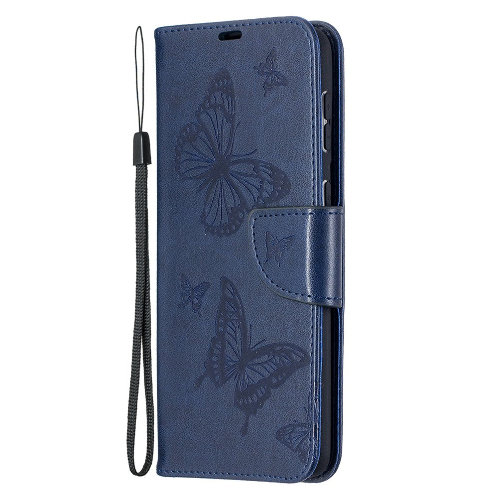 Imprint Butterflies Pattern Wallet Stand Leather Phone Cover for Samsung Galaxy S21+ 5G