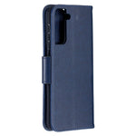 Imprint Butterflies Pattern Wallet Stand Leather Phone Cover for Samsung Galaxy S21+ 5G