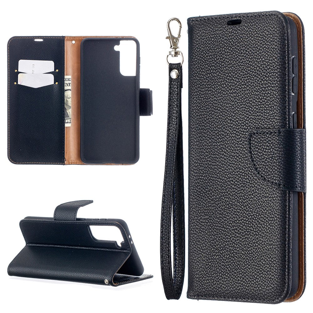 Litchi Texture with Wallet Leather Stand Case for Samsung Galaxy S21+ 5G