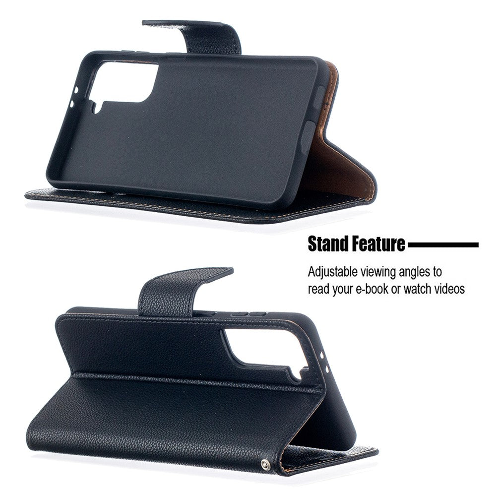 Litchi Texture with Wallet Leather Stand Case for Samsung Galaxy S21+ 5G