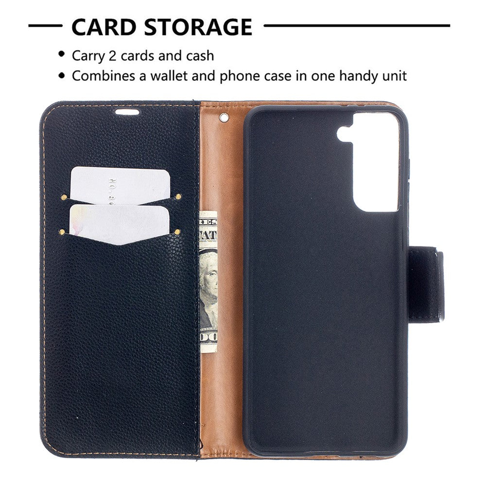Litchi Texture with Wallet Leather Stand Case for Samsung Galaxy S21+ 5G