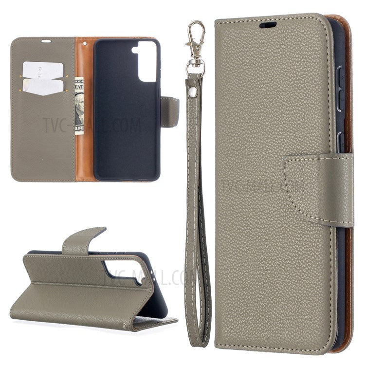 Litchi Texture with Wallet Leather Stand Case for Samsung Galaxy S21+ 5G