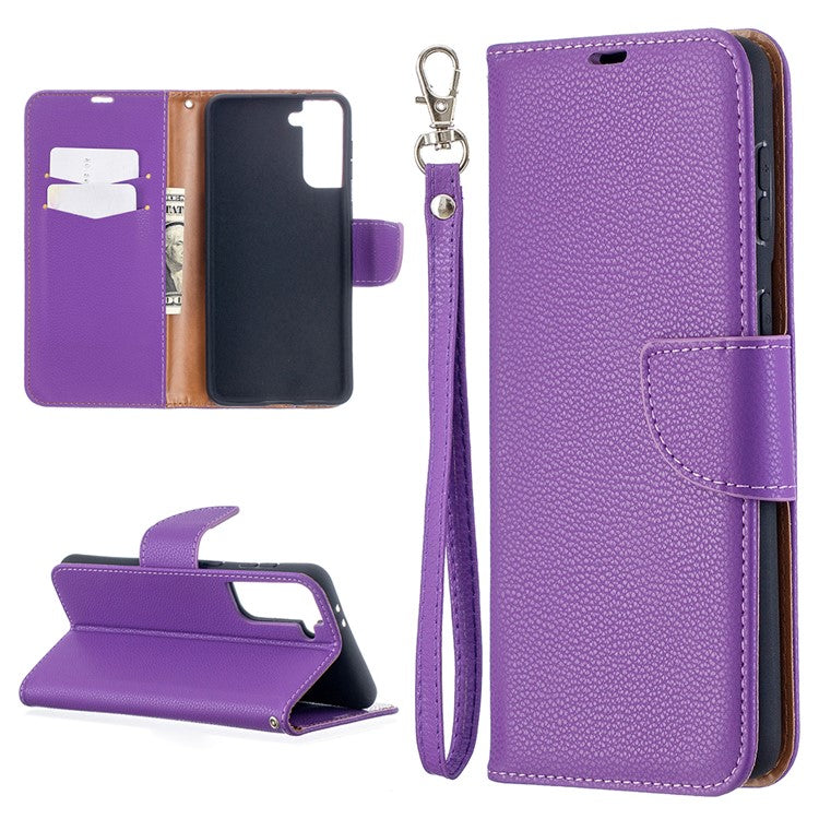 Litchi Texture with Wallet Leather Stand Case for Samsung Galaxy S21+ 5G