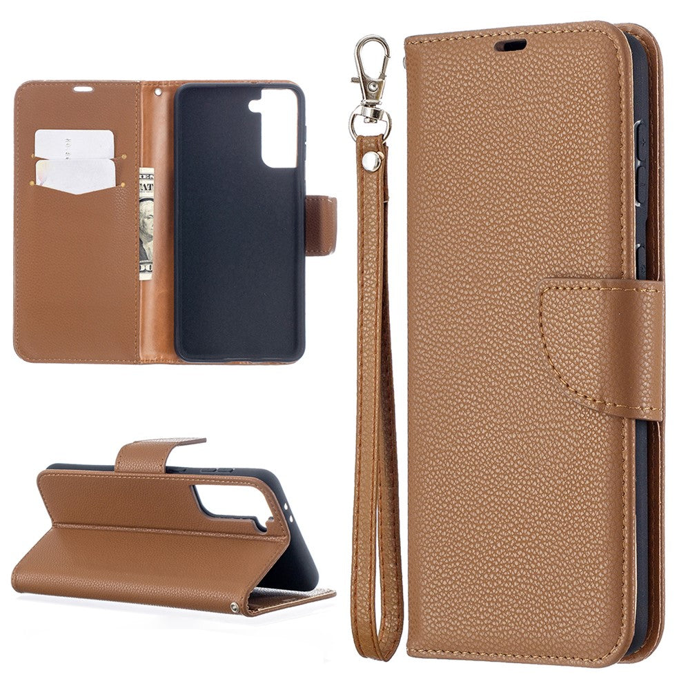 Litchi Texture with Wallet Leather Stand Case for Samsung Galaxy S21+ 5G