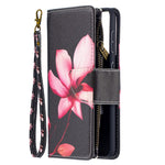 BF03 Pattern Printing Leather Phone Shell with Zipper Pocket Wallet for Samsung Galaxy S21 5G / S21 4G