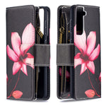 BF03 Pattern Printing Leather Phone Shell with Zipper Pocket Wallet for Samsung Galaxy S21 5G / S21 4G
