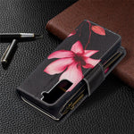 BF03 Pattern Printing Leather Phone Shell with Zipper Pocket Wallet for Samsung Galaxy S21 5G / S21 4G