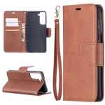 PU Leather Wallet Stylish Smartphone Case for Samsung Galaxy S21 5G/S21 4G