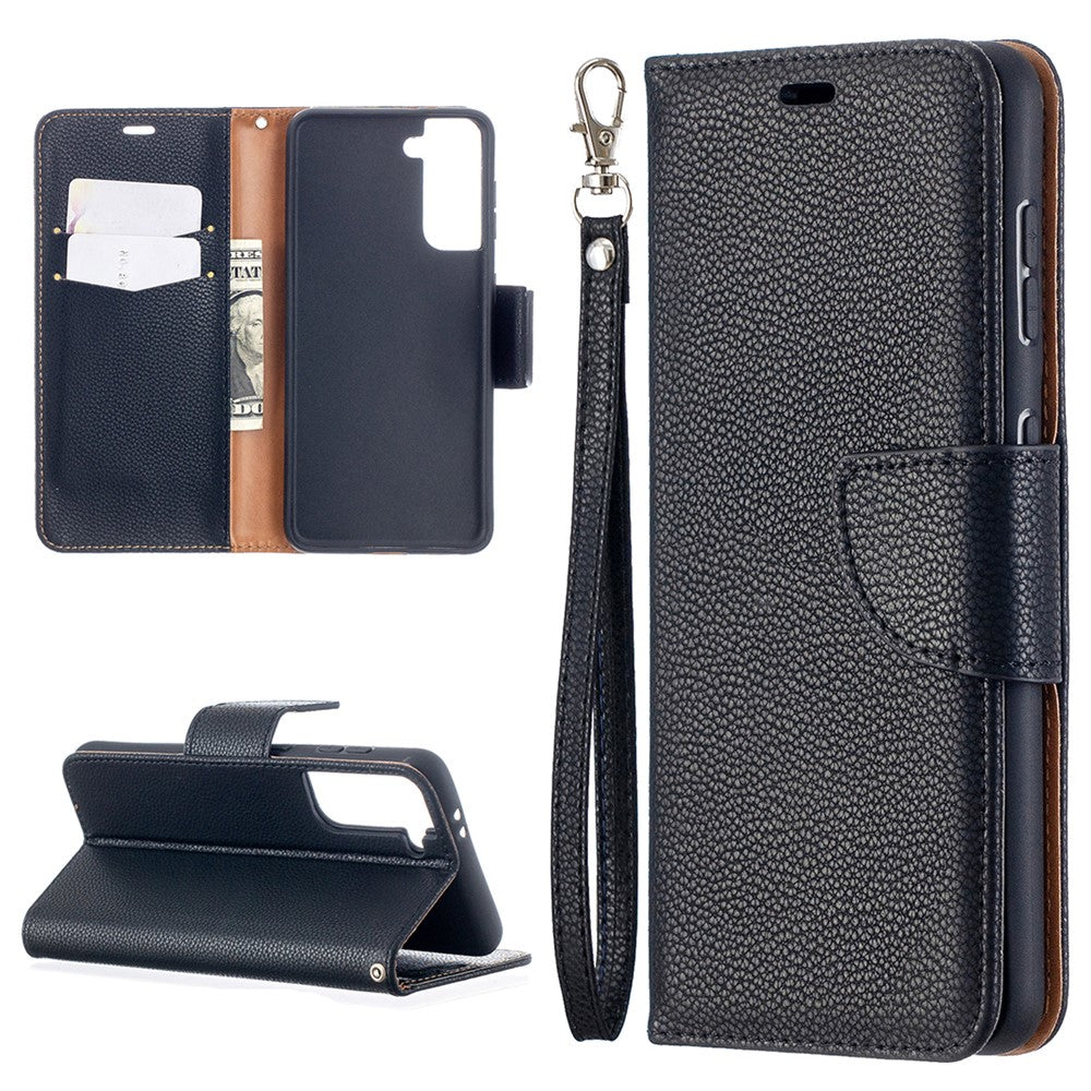 Litchi Surface with Wallet Leather Stand Phone Case for Samsung Galaxy S21 5G/S21 4G