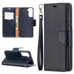 Litchi Surface with Wallet Leather Stand Phone Case for Samsung Galaxy S21 5G/S21 4G