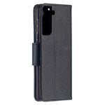 Litchi Surface with Wallet Leather Stand Phone Case for Samsung Galaxy S21 5G/S21 4G