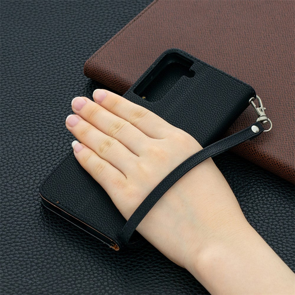 Litchi Surface with Wallet Leather Stand Phone Case for Samsung Galaxy S21 5G/S21 4G