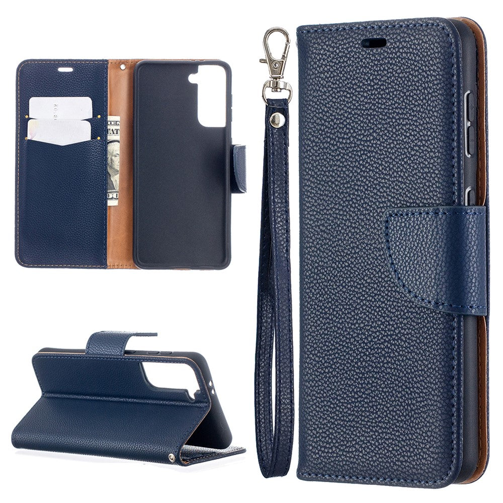 Litchi Surface with Wallet Leather Stand Phone Case for Samsung Galaxy S21 5G/S21 4G