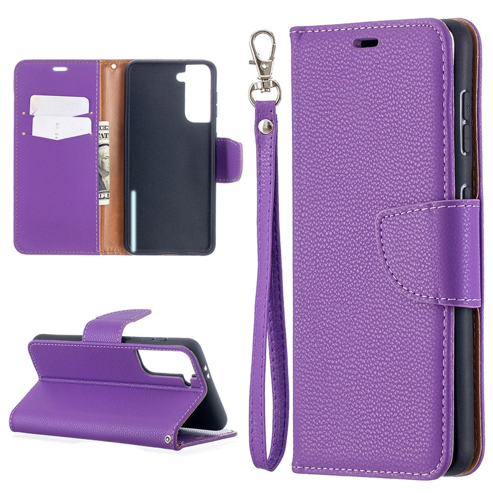Litchi Surface with Wallet Leather Stand Phone Case for Samsung Galaxy S21 5G/S21 4G