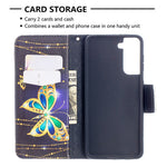 Pattern Printing Phone Cover Wallet Leather Case for Samsung Galaxy S21 5G/S21 4G
