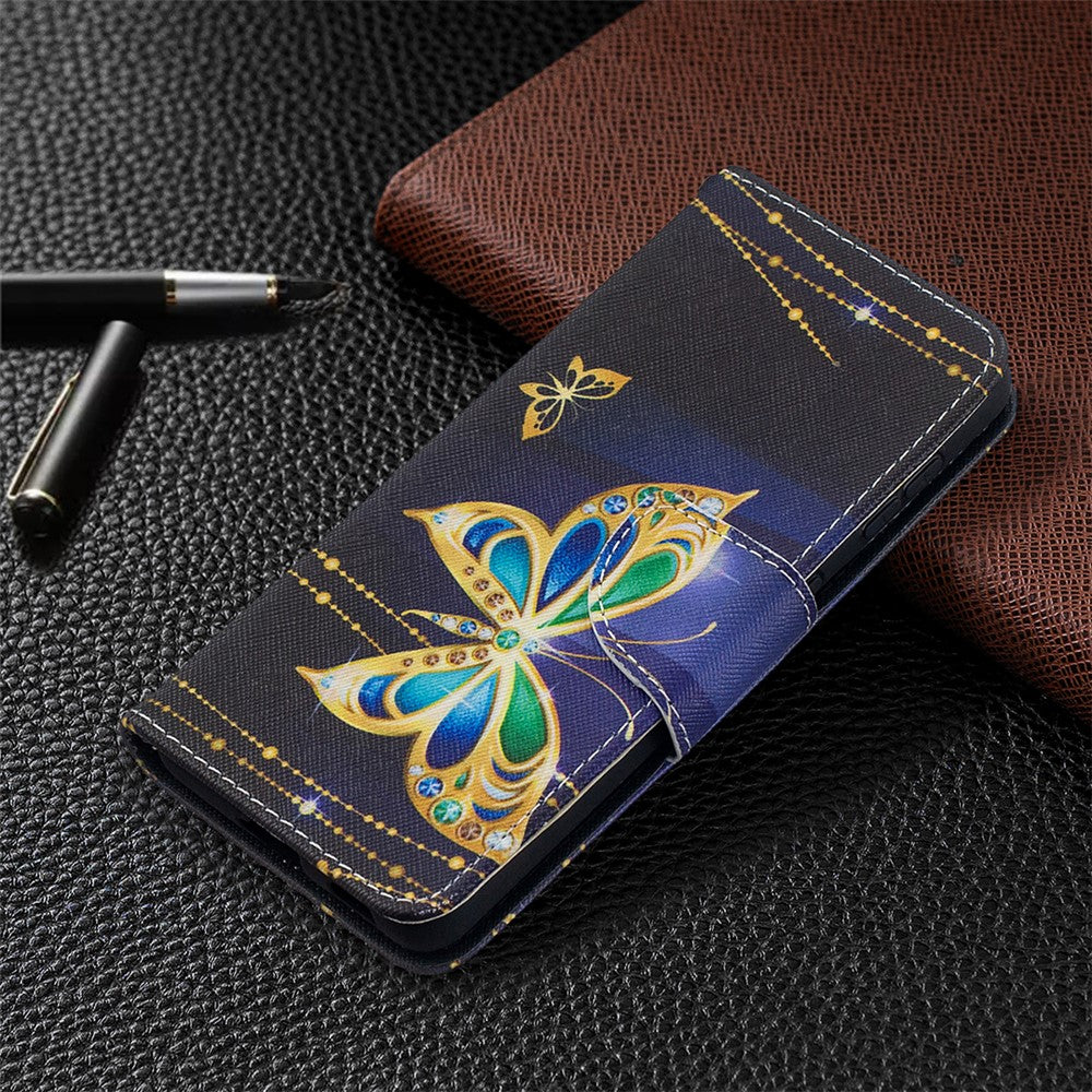 Pattern Printing Phone Cover Wallet Leather Case for Samsung Galaxy S21 5G/S21 4G