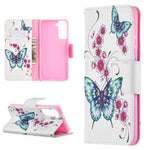 Pattern Printing Phone Cover Wallet Leather Case for Samsung Galaxy S21 5G/S21 4G