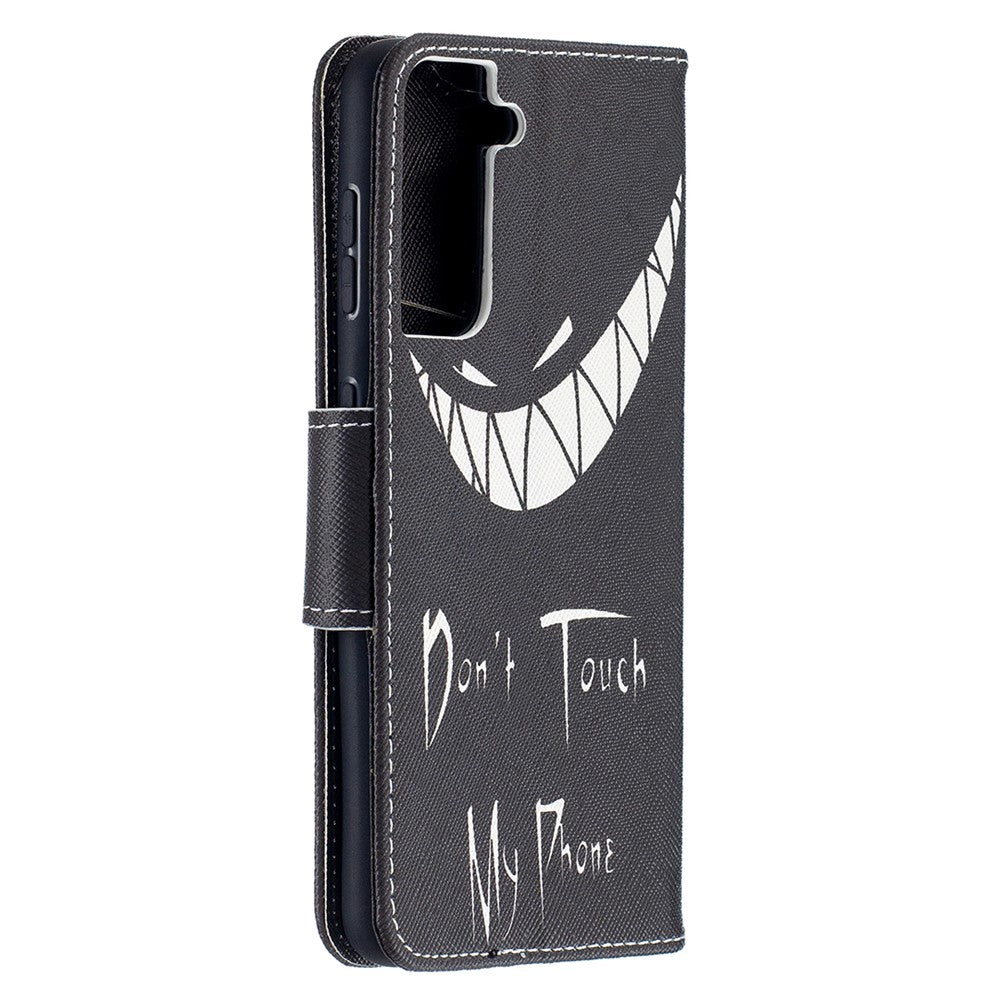 Faddish Pattern Printing Stand Leather Case Cover for Samsung Galaxy S21 4G/5G