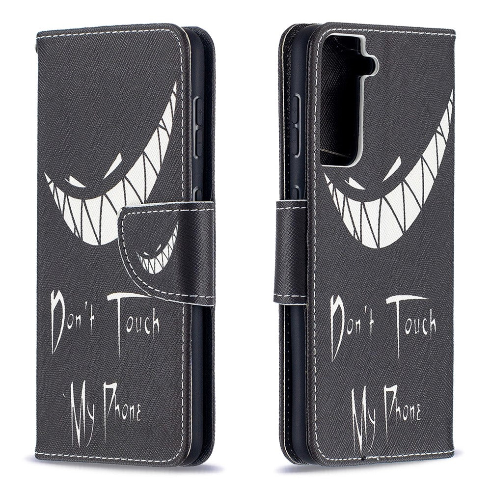 Faddish Pattern Printing Stand Leather Case Cover for Samsung Galaxy S21 4G/5G