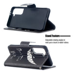 Faddish Pattern Printing Stand Leather Case Cover for Samsung Galaxy S21 4G/5G