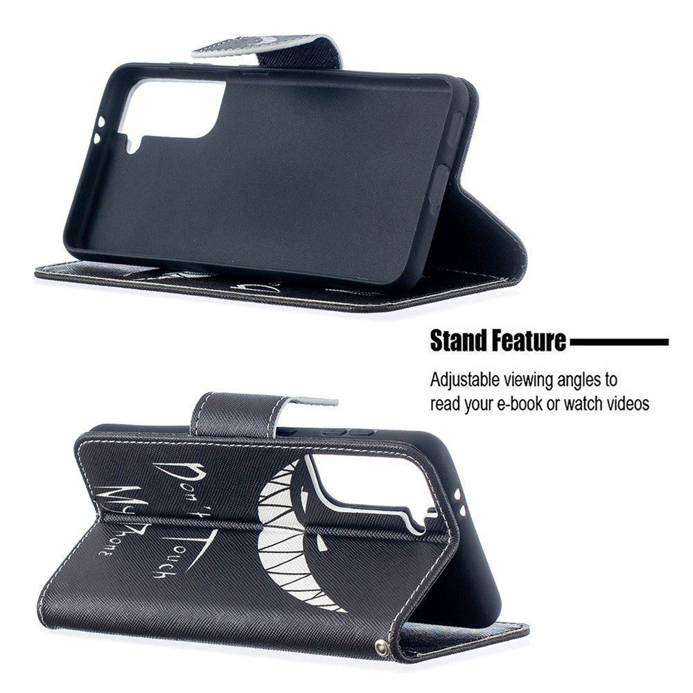 Faddish Pattern Printing Stand Leather Case Cover for Samsung Galaxy S21 4G/5G