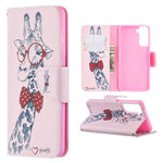 Faddish Pattern Printing Stand Leather Case Cover for Samsung Galaxy S21 4G/5G