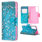 Faddish Pattern Printing Stand Leather Case Cover for Samsung Galaxy S21 4G/5G
