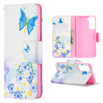 Faddish Pattern Printing Stand Leather Case Cover for Samsung Galaxy S21 4G/5G