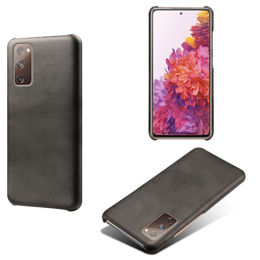 PU Leather Coated PC Case for Samsung Galaxy S20 FE 4G/5G/S20 Lite/S20 FE 2022 Protector Cover