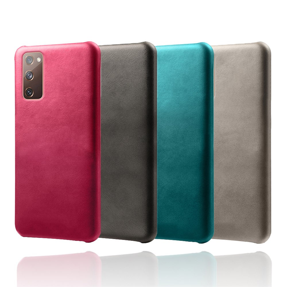 PU Leather Coated PC Case for Samsung Galaxy S20 FE 4G/5G/S20 Lite/S20 FE 2022 Protector Cover