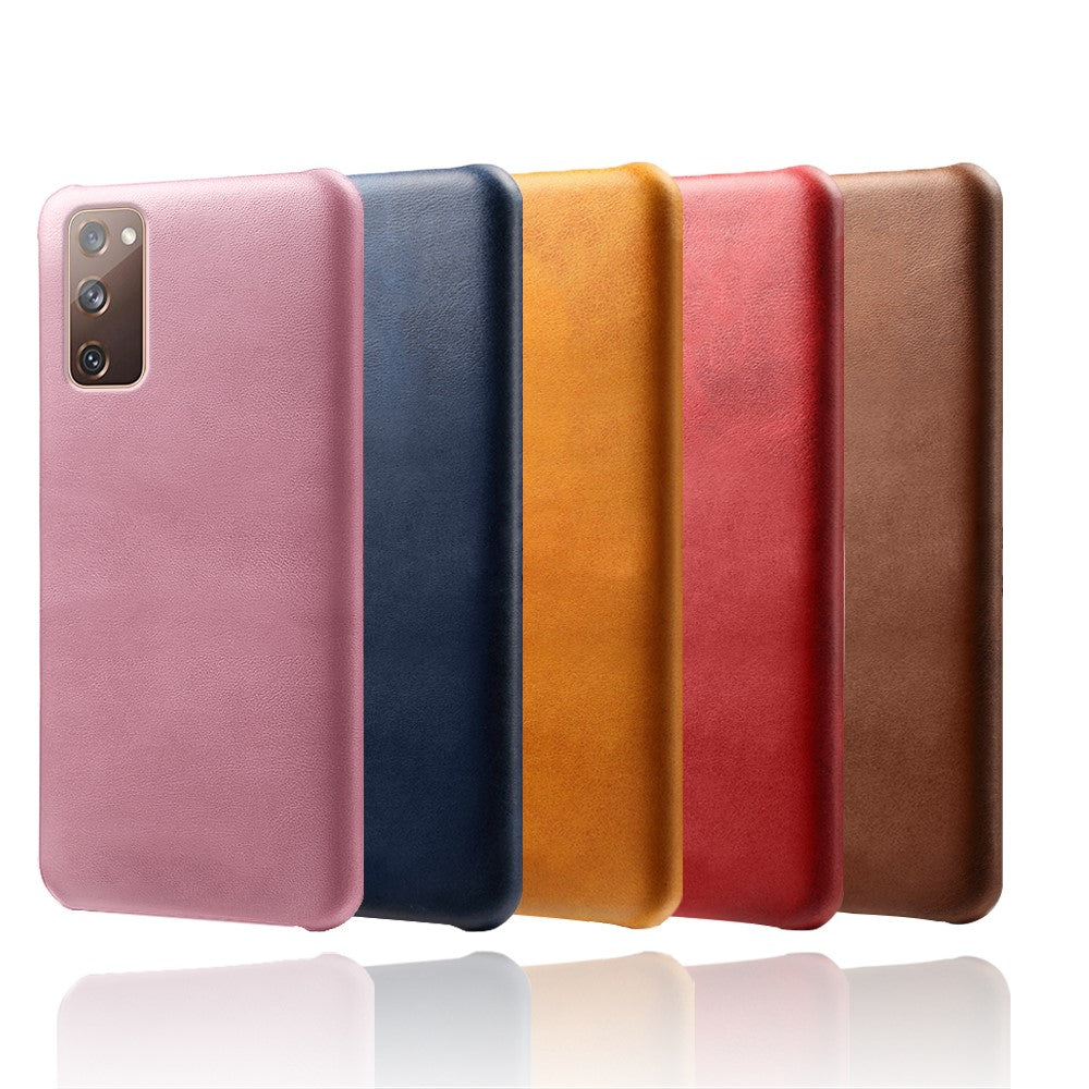 PU Leather Coated PC Case for Samsung Galaxy S20 FE 4G/5G/S20 Lite/S20 FE 2022 Protector Cover