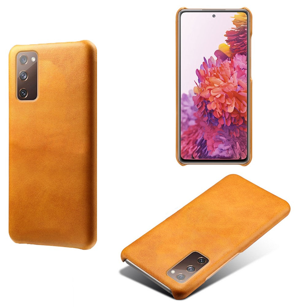 PU Leather Coated PC Case for Samsung Galaxy S20 FE 4G/5G/S20 Lite/S20 FE 2022 Protector Cover