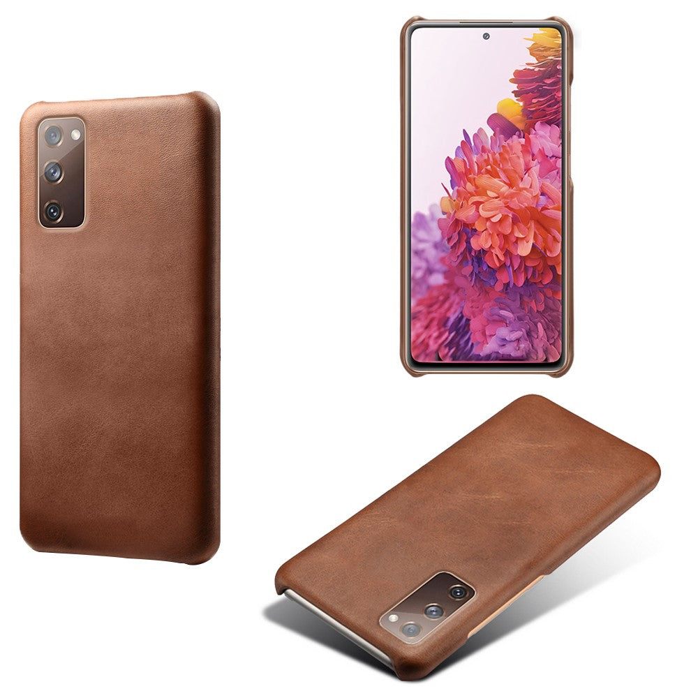 PU Leather Coated PC Case for Samsung Galaxy S20 FE 4G/5G/S20 Lite/S20 FE 2022 Protector Cover
