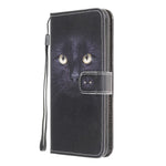 Mönstertryck Korsstruktur Läderplånbok mobilstativ Skyddsskal till Samsung Galaxy A12