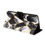 For Samsung Galaxy S20 FE 4G/5G/S20 Lite/S20 FE 2022 Lacquered Marble Pattern Leather Protection Case