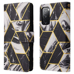For Samsung Galaxy S20 FE 4G/5G/S20 Lite/S20 FE 2022 Lacquered Marble Pattern Leather Protection Case