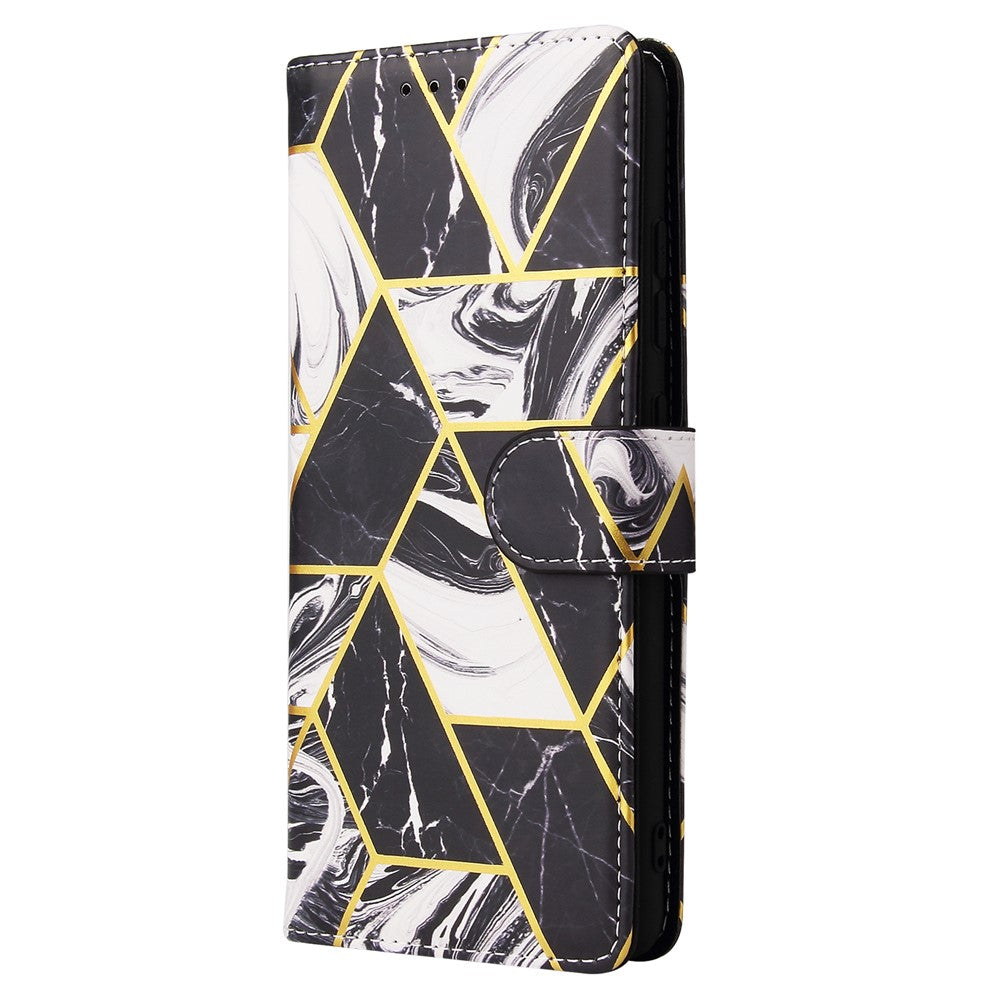 For Samsung Galaxy S20 FE 4G/5G/S20 Lite/S20 FE 2022 Lacquered Marble Pattern Leather Protection Case