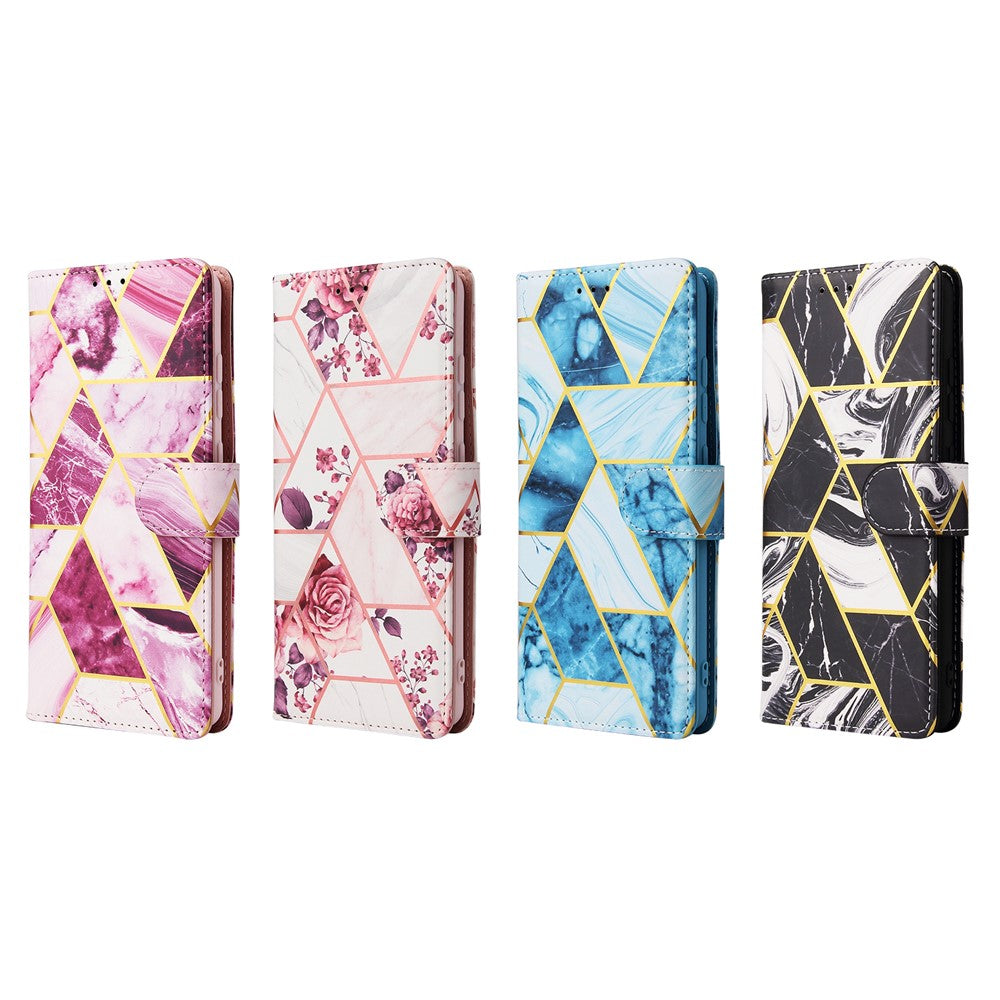 For Samsung Galaxy S20 FE 4G/5G/S20 Lite/S20 FE 2022 Lacquered Marble Pattern Leather Protection Case