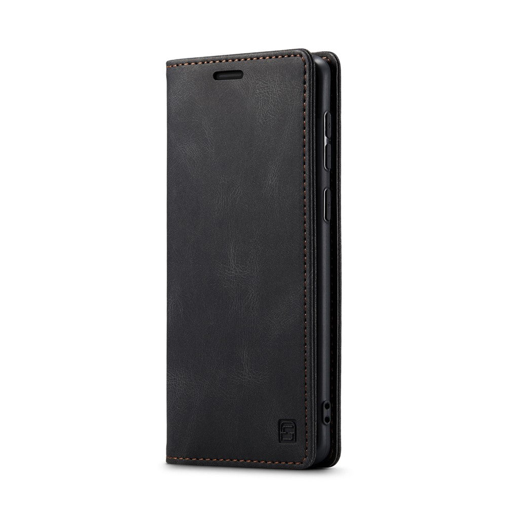 AUTSPACE A01 Serie RFID Blokerende Retro Mat Læder Stand Cover Pung til Samsung Galaxy A71 SM-A715