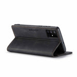 AUTSPACE A01 Serie RFID Blokerende Retro Mat Læder Stand Cover Pung til Samsung Galaxy A71 SM-A715