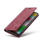 AUTSPACE A01 Series RFID Blocking Retro Matte Leather Case Wallet for Samsung Galaxy A41 (Global Version)