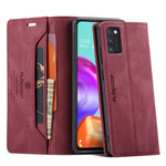 AUTSPACE A01 Series RFID Blocking Retro Matte Leather Case Wallet for Samsung Galaxy A41 (Global Version)