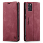 AUTSPACE A01 Series RFID Blocking Retro Matte Leather Case Wallet for Samsung Galaxy A41 (Global Version)