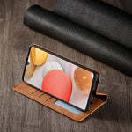 FORWENW for Samsung Galaxy A42 5G Fantasy Series Silky Touch Leather Wallet Case