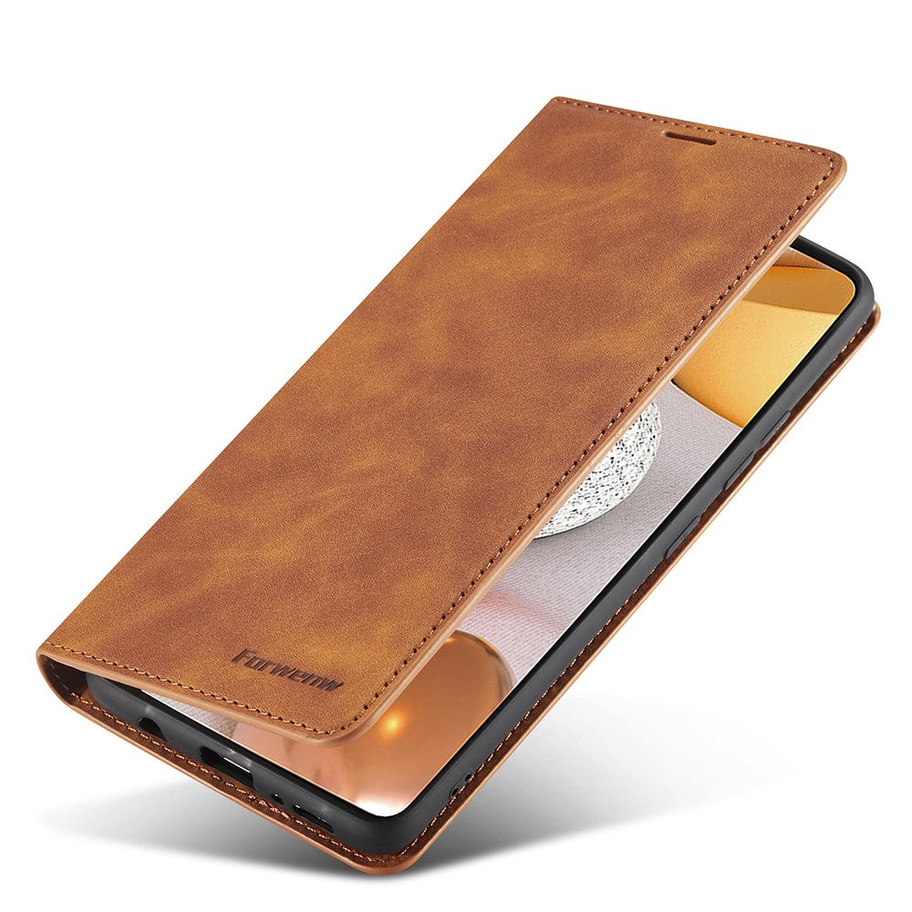 FORWENW for Samsung Galaxy A42 5G Fantasy Series Silky Touch Leather Wallet Case