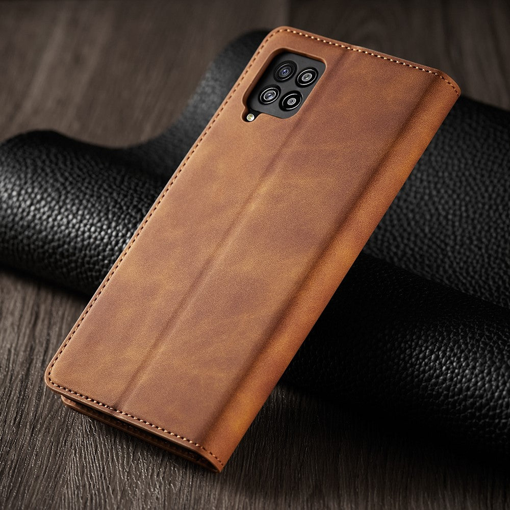 FORWENW for Samsung Galaxy A42 5G Fantasy Series Silky Touch Leather Wallet Case